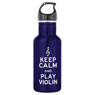 Garrafa Mantenha calma e toque violino
