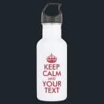Garrafa MANTENHA CALMA Personalizada e SEU TEXTO - palavra<br><div class="desc">MANTENHA CALMA Personalizada e SEU TEXTO - palavras de cor vermelha</div>