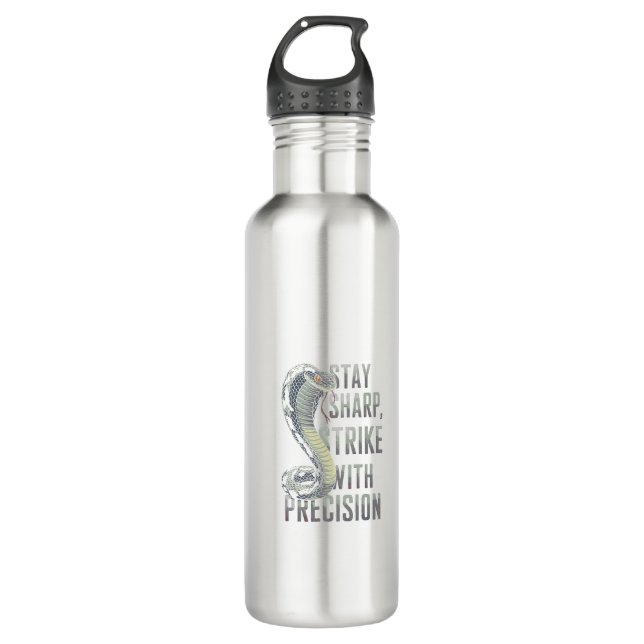 Garrafa Mantenha-se firme, atreva com o Precision - Design (Frente)