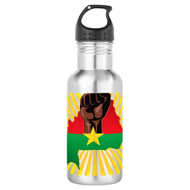 Garrafa Mapa do Burkina Faso, Bandeira e Resistência à Rev (Frente)