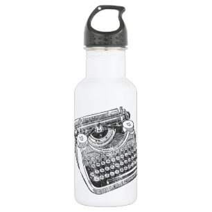Garrafa Máquina de Escrever Underwood Antiga Com Aspecto D