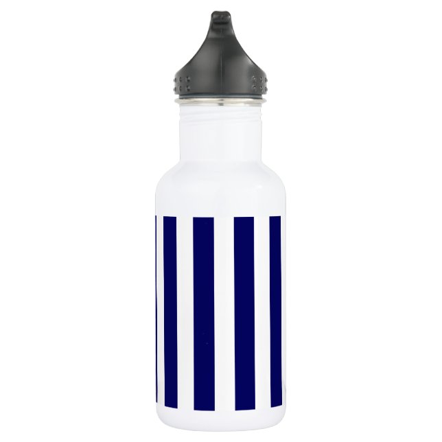 Garrafa Marinho azul e faixas brancas de doces (Direita)