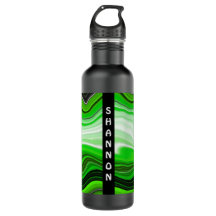 Mármore de Arte Líquida Negra e Verde Personalizad