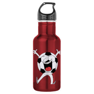 Garrafa Mascote Bola de Futebol Risonha