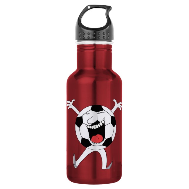 Garrafa Mascote Bola de Futebol Risonha (Frente)