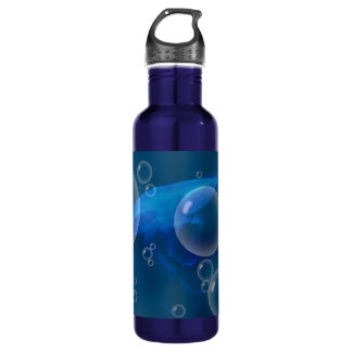 Garrafa Medusa da lua no mar Bubbled