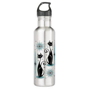 Garrafa Meio século Meow Retro Atomic Cats ©studioxtine