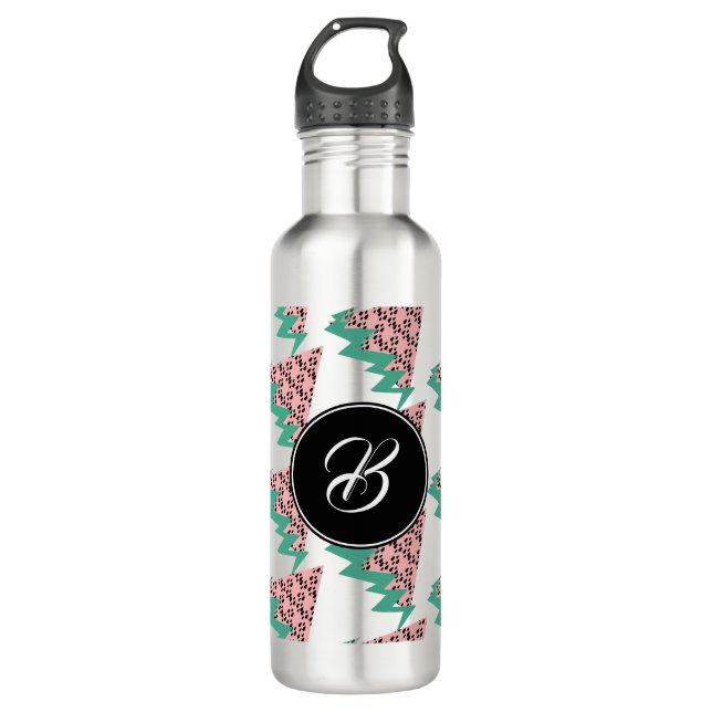 Garrafa Melancia Geométrica Padrão Tropical Verão (Frente)