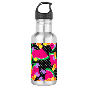 Garrafa Melancia vermelha, limões amarelos tropicais