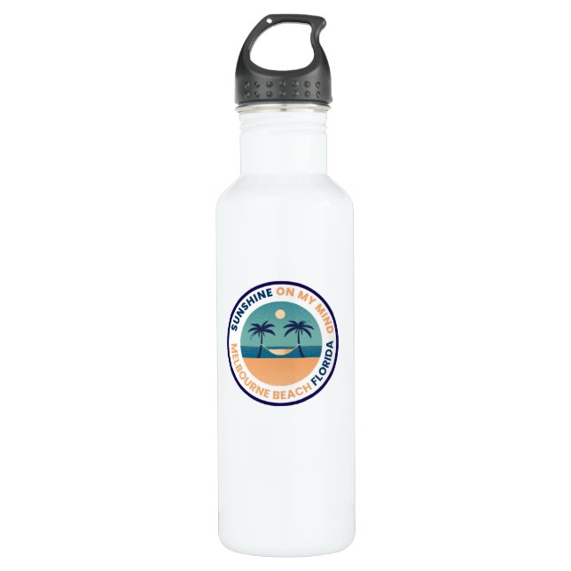 Garrafa Melbourne Beach Florida Water Bottle (Frente)