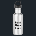 Garrafa Melhor Mãe Alguma Vez Negra - Estipografia Moderna<br><div class="desc">Melhor mãe Alguma vez negra,  moderna tipografia,  garrafa de aço inoxidável</div>