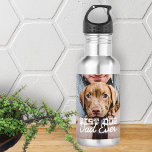 Garrafa Melhor Pai De Cachorro Alguma Vez Personalizado Fo<br><div class="desc">Este design simples e clássico é composto por tipografia serif e adiciona uma foto personalizada</div>