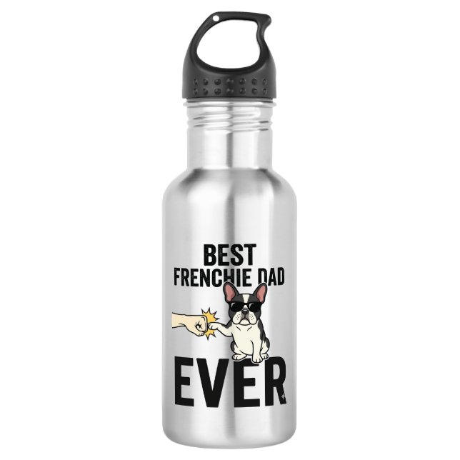 Garrafa Melhor Pai Frenchie de Todos os Tempos Camisa Dive (Frente)