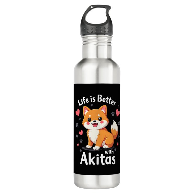Garrafa Melhor vida com Akita Tank Top (Frente)