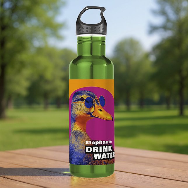 Garrafa Memória do Pato de Água Bebida (Stay hydrated in style with this customizable Drink Water Duck water bottle! )