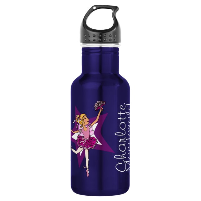 Garrafa Meninas de Ballerina nomeadas garrafas de bebidas  (Frente)