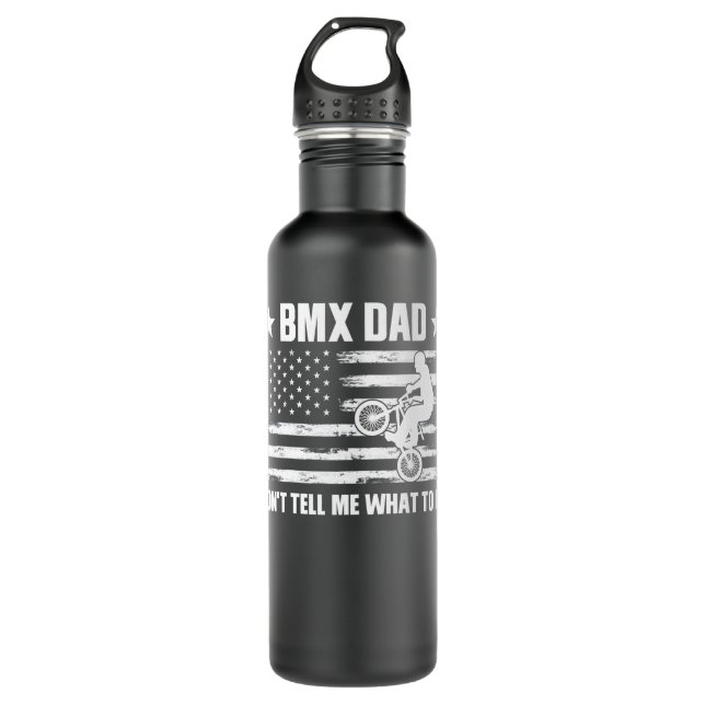 Garrafa Mens BMX dad don't tell me what to do BMX Bike Pre (Frente)