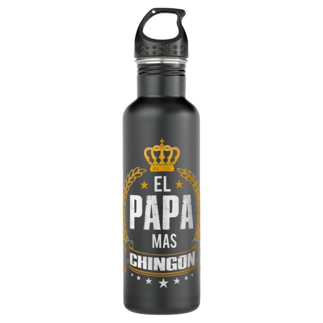 Garrafa Mens El Papa Mas Chingon - Melhor Pai Mexicano (Frente)