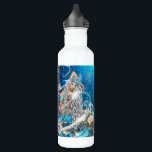 Garrafa Mermaid Fantasy Blona Enchanting Beach<br><div class="desc">Uma garrafa d'água Encantada de Praia Sereia Fantasy Blonde.</div>