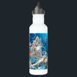 Garrafa Mermaid Fantasy Blona Enchanting Beach<br><div class="desc">Uma garrafa d'água Encantada de Praia Sereia Fantasy Blonde.</div>