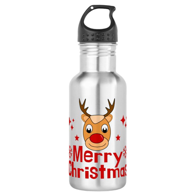 Garrafa Merry Christmas Reindeer (Frente)