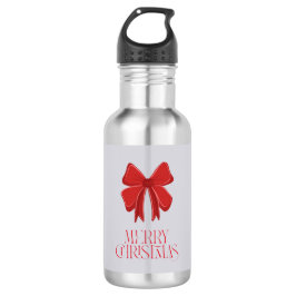 Garrafa Merry Christmas Water Bottle – Bow Holiday Style