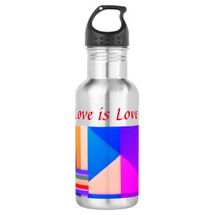 Garrafa Mês do orgulho gay LGBTQ amor colorido adicionar n
