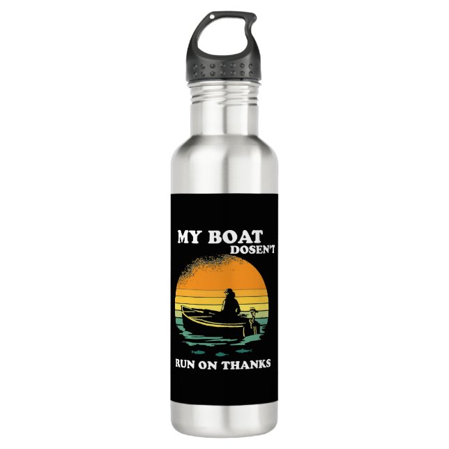 Garrafa Meu Barco Não Funciona À Base de Agradecimentos (Frente)