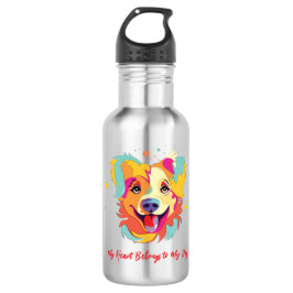 Garrafa Meu Coração Pertence ao Meu Pet