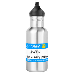 Garrafa Meu nome é   que eu tenho um problema   Picklebal