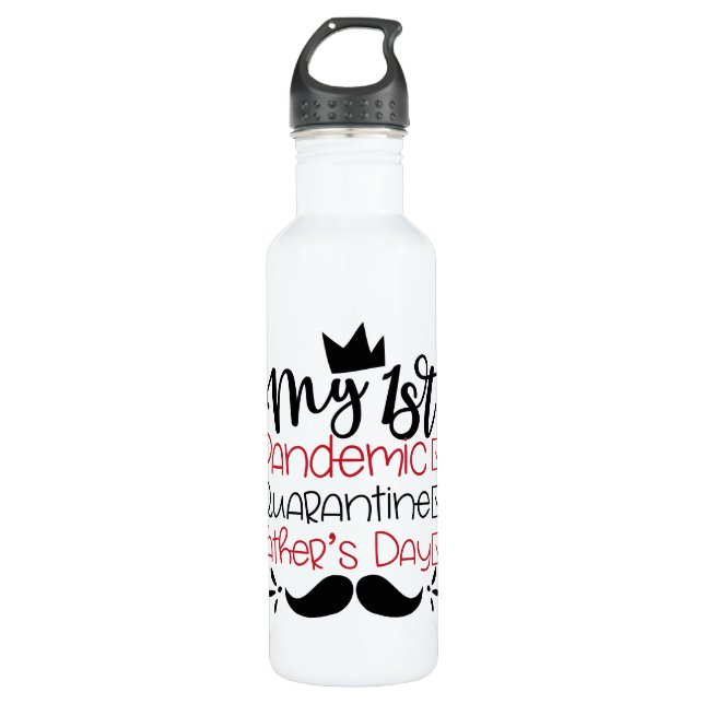 Garrafa Meu primeiro Dia de os pais Pandêmico de Quarenten (Frente)