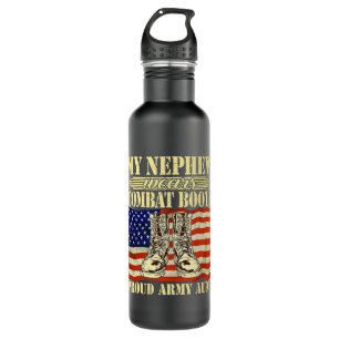 Garrafa Meu sobrinho Veste Combate Botas Orgulhosa Tia Mil