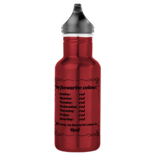 Garrafa Minha cor favorita é o vermelho