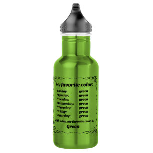 Garrafa Minha cor favorita é verde