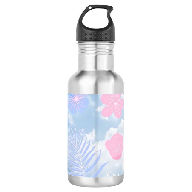 Garrafa  Minimalist Floral Design – Botanical Aesthetic Ar (Frente)