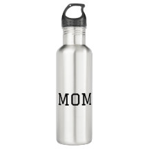 Minimalist "MOM" Black Typography Plain White