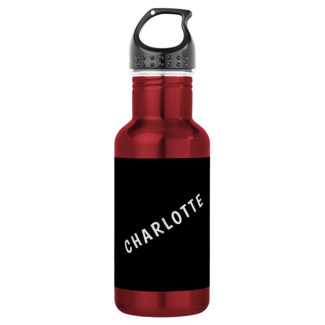 Garrafa Minimalista Elegante Clássico Profissional Nome Pr (Frente)
