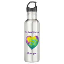 Minimalista eu te amo o coração do arco-íris