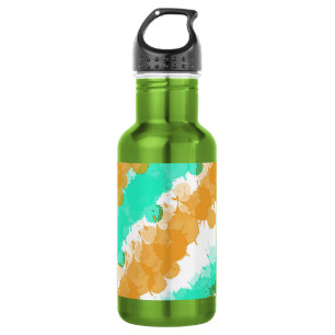 Garrafa Mint & Orange Bright Splatter