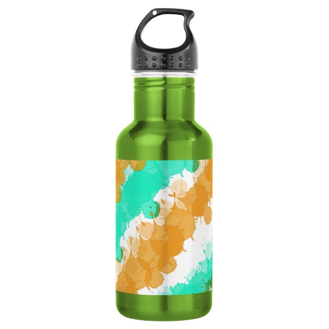 Garrafa Mint & Orange Bright Splatter (Frente)