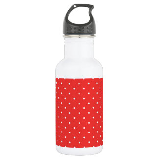 Garrafa modelo personalizado de fundo branco bolinhas verm