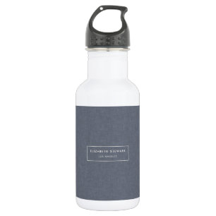 Garrafa Moderno Minimalista Profissional Linho Azul Marfim