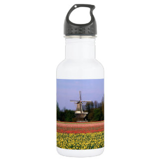Garrafa Moinho de vento nos campos do bulbo