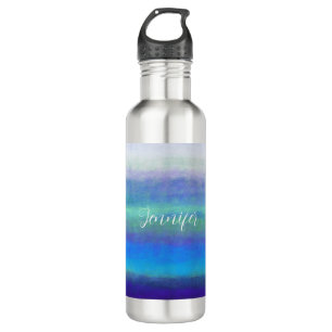 Garrafa Mole de azul e verde