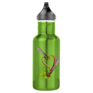 Garrafa Moleque de Libélula Coração Natureza Arte Meninas