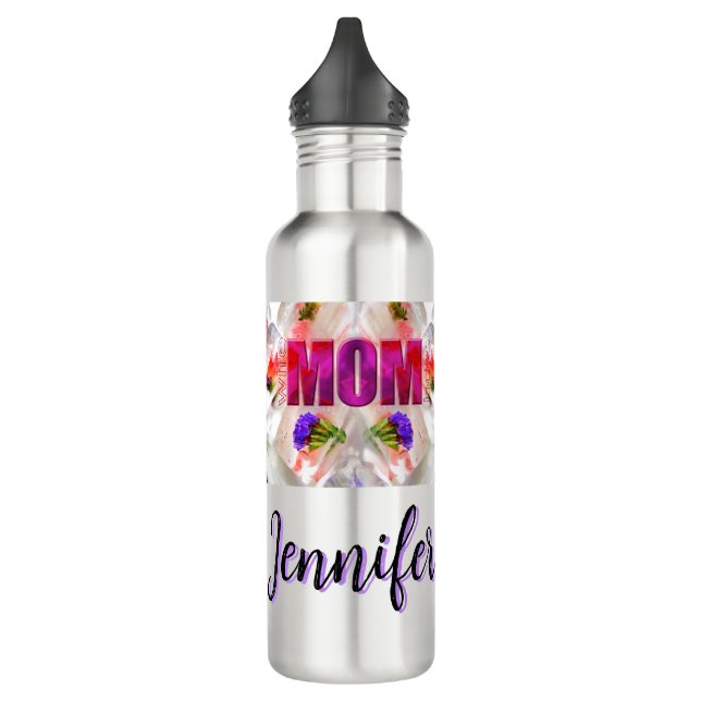Garrafa 'Mom-Boss-Fire' – Diseño floral en cubos  (Esquerda)