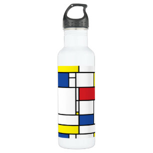 Garrafa Mondrian Minimalist Geométrico De Stijl Modern Art