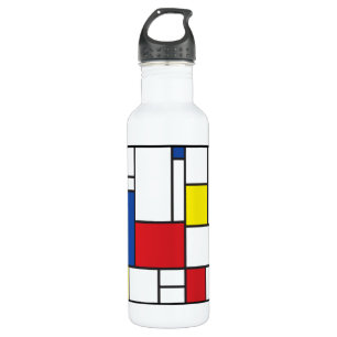 Garrafa Mondrian Minimalist Geométrico De Stijl Modern Art