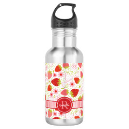 Garrafa Monogram Summer Strawberry Fruit Pattern