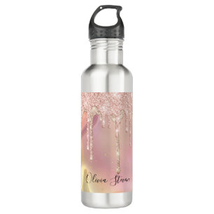 Garrafa Monograma de brilho rosa unicórnio de pingar pince